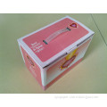 PVC Window and Plastic Handle Color Corrugated Packing Carton Box